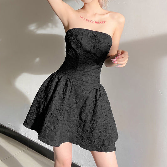 Waist Slim-fit Zipper Backless Dress