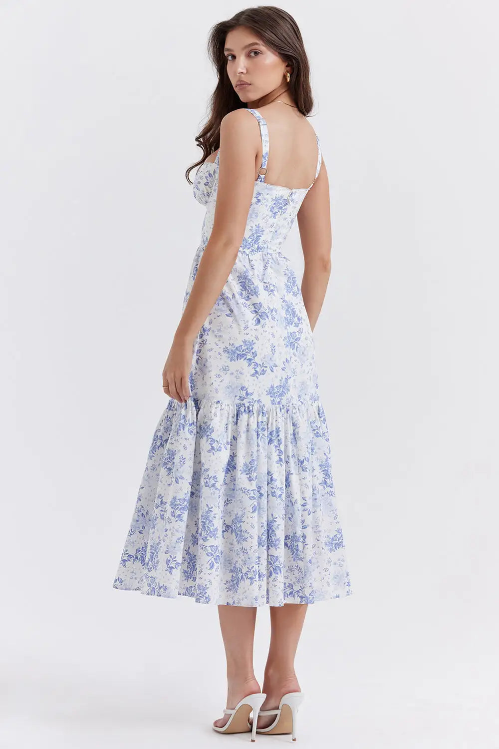 Printed Spaghetti Strap A-line Dress