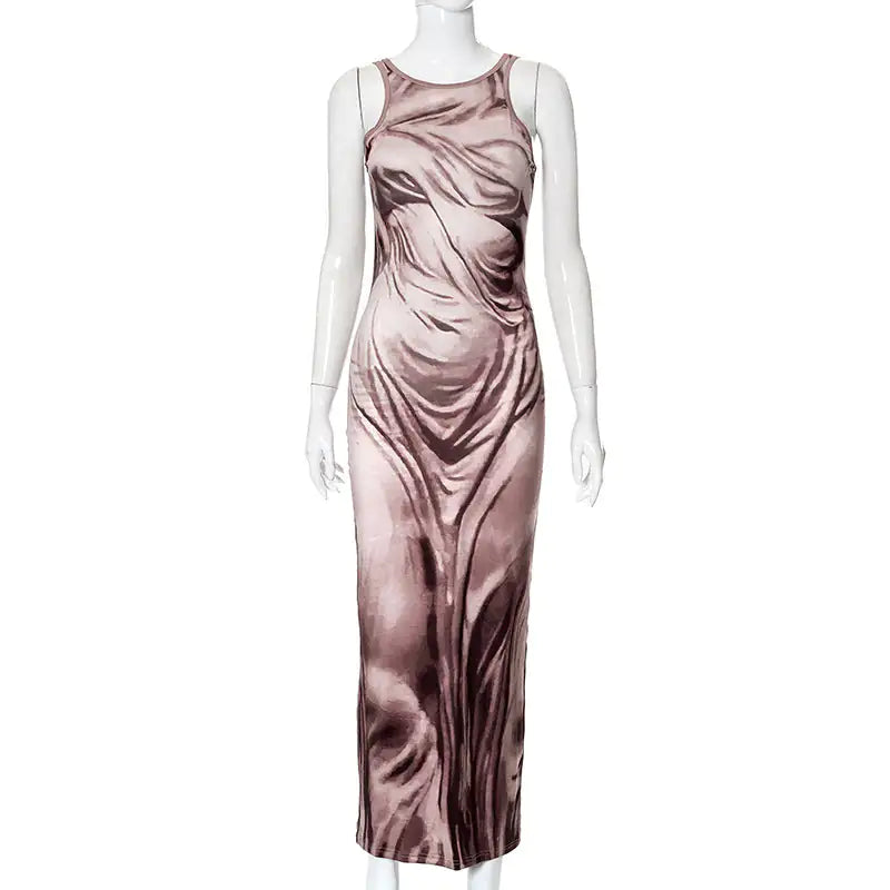 Work Of Art Sleeveless Maxi Dress