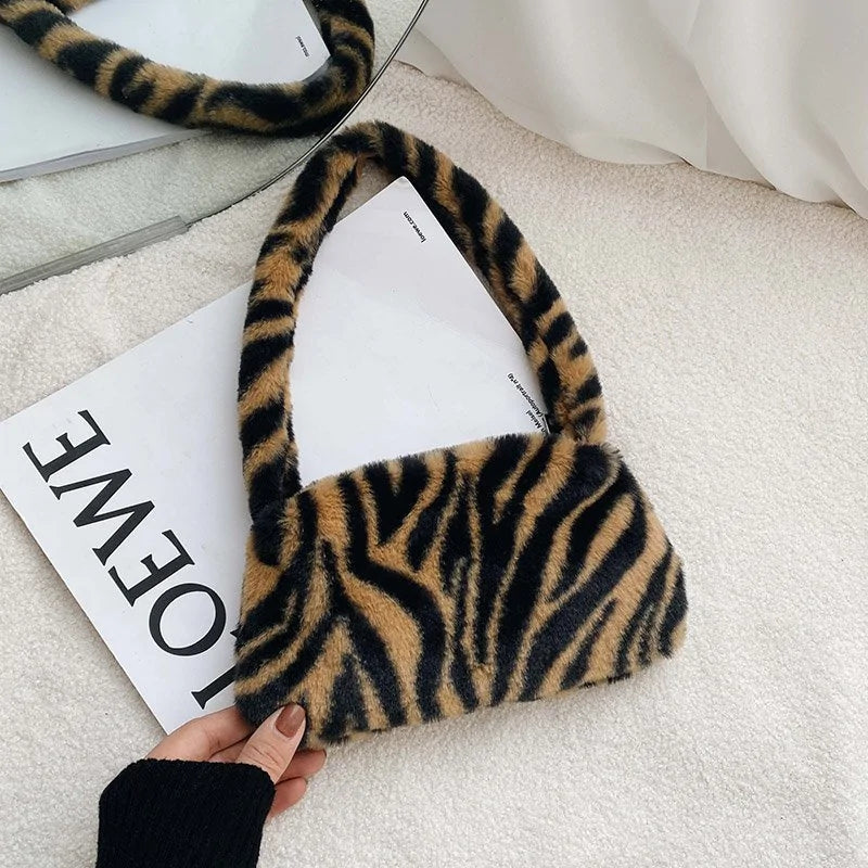 Animal Pattern Shoulder Clutch Bag